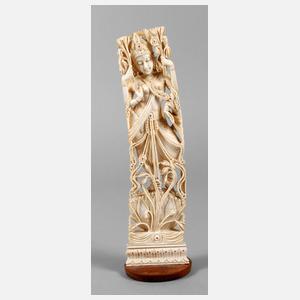 Feine Elfenbeinschnitzerei Lakshmi