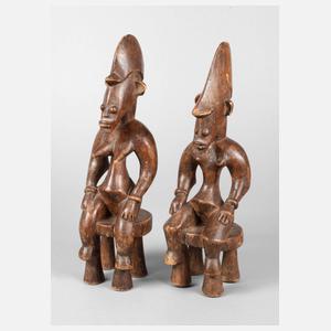 Paar figürliche Schnitzereien