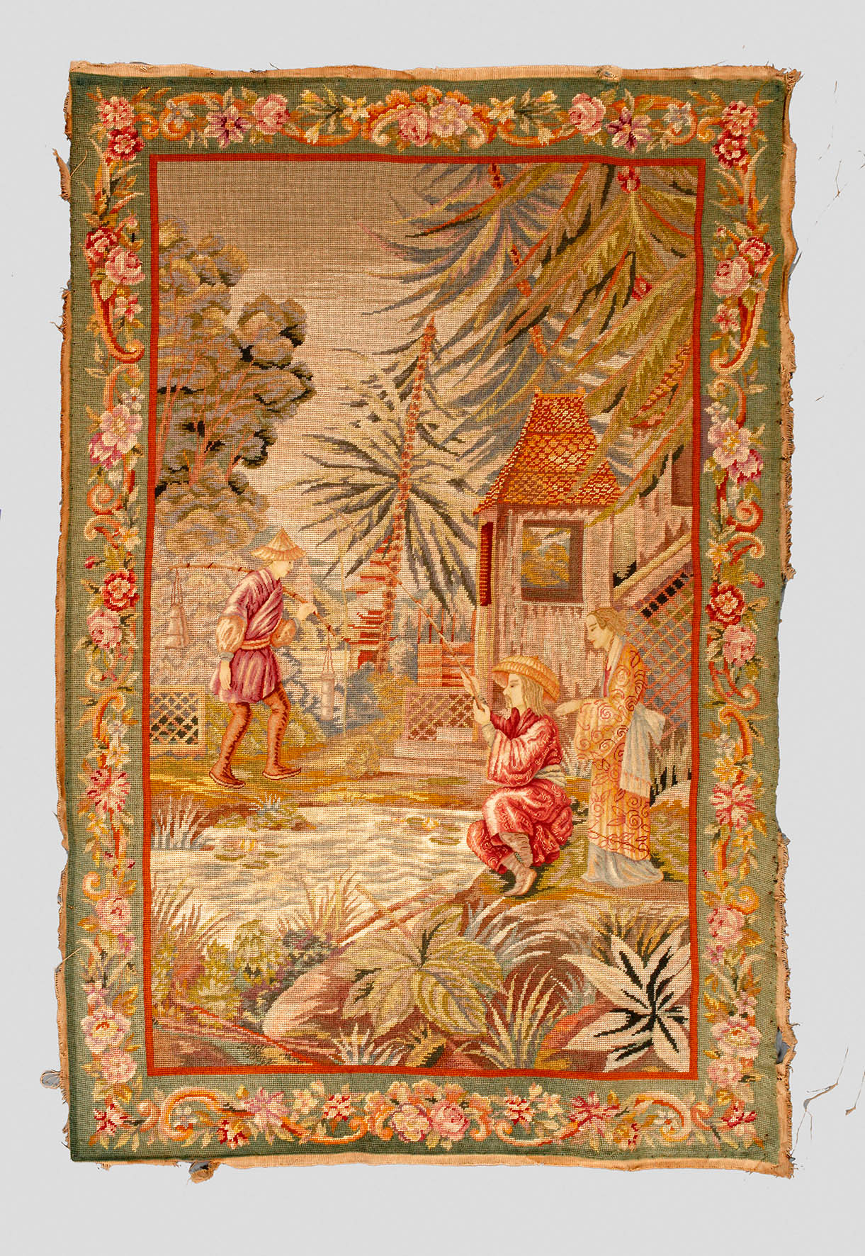 Große Stickerei mit Chinoiserie