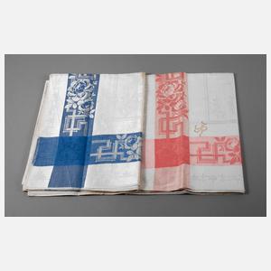 Paar Tischtücher Farbstreifen