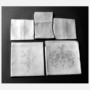 Konvolut Servietten Wappendarstellungen
