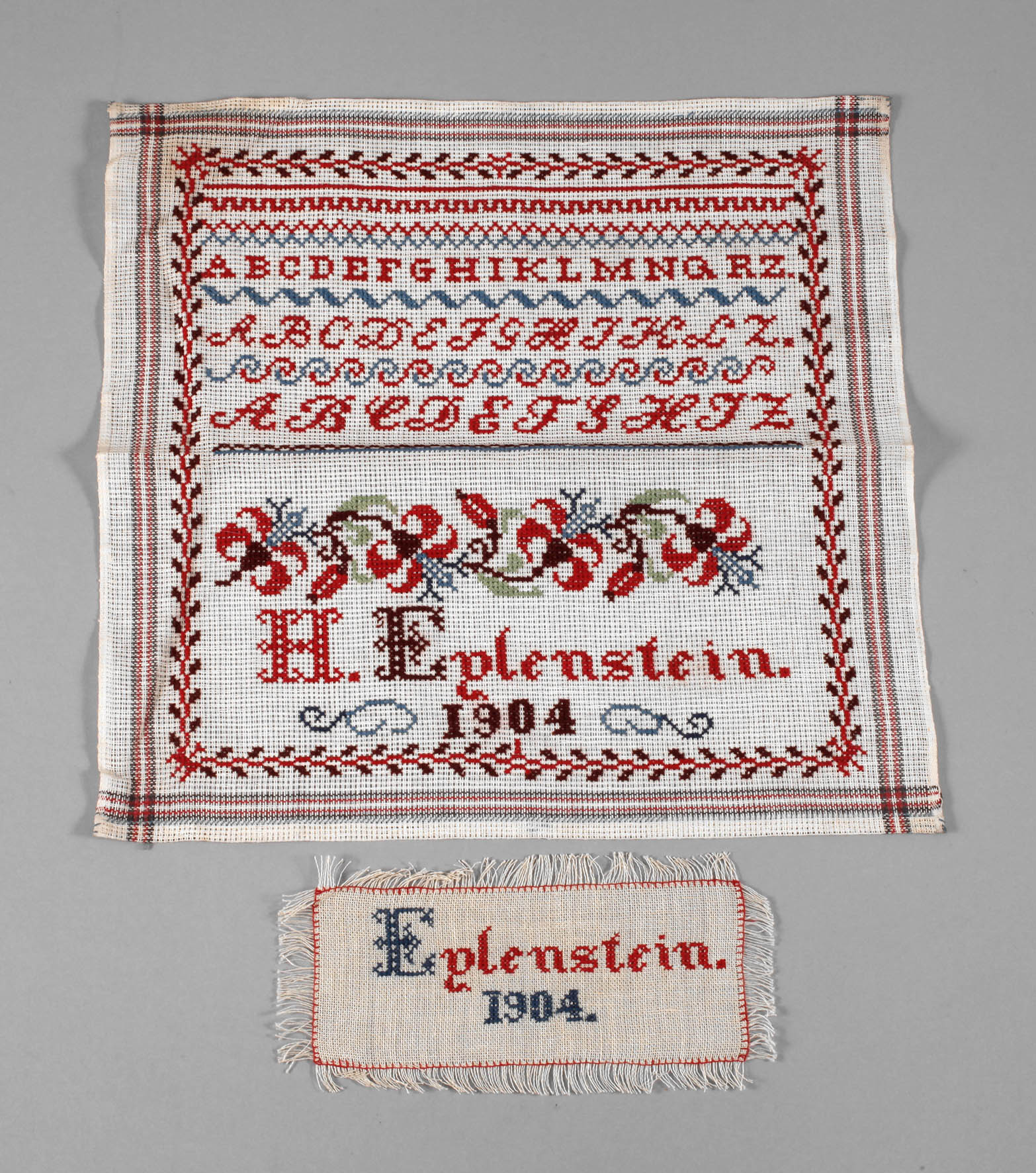 Stickmustertuch 1904