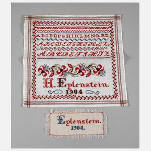 Stickmustertuch 1904