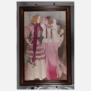 Große Seidenmalerei