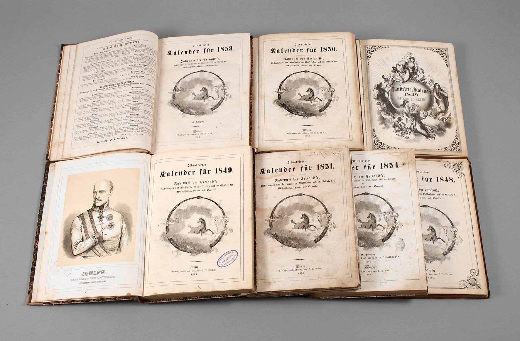 Sammlung Leipziger Kalender um 1850