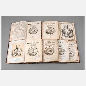 Sammlung Leipziger Kalender um 1850