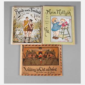 Drei Bände Heinrich Zille