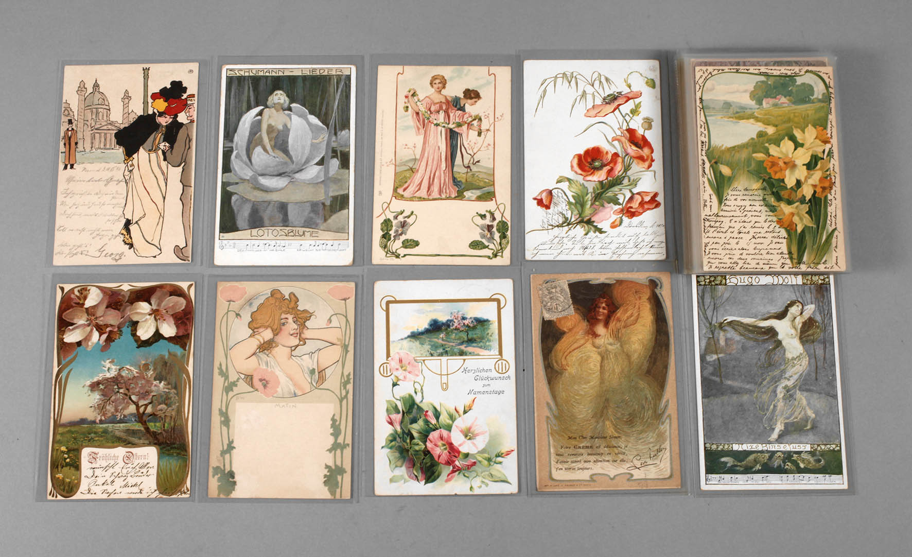 Sammlung Postkarten Jugendstil