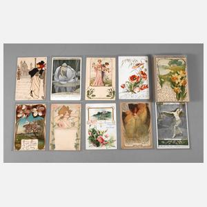 Sammlung Postkarten Jugendstil