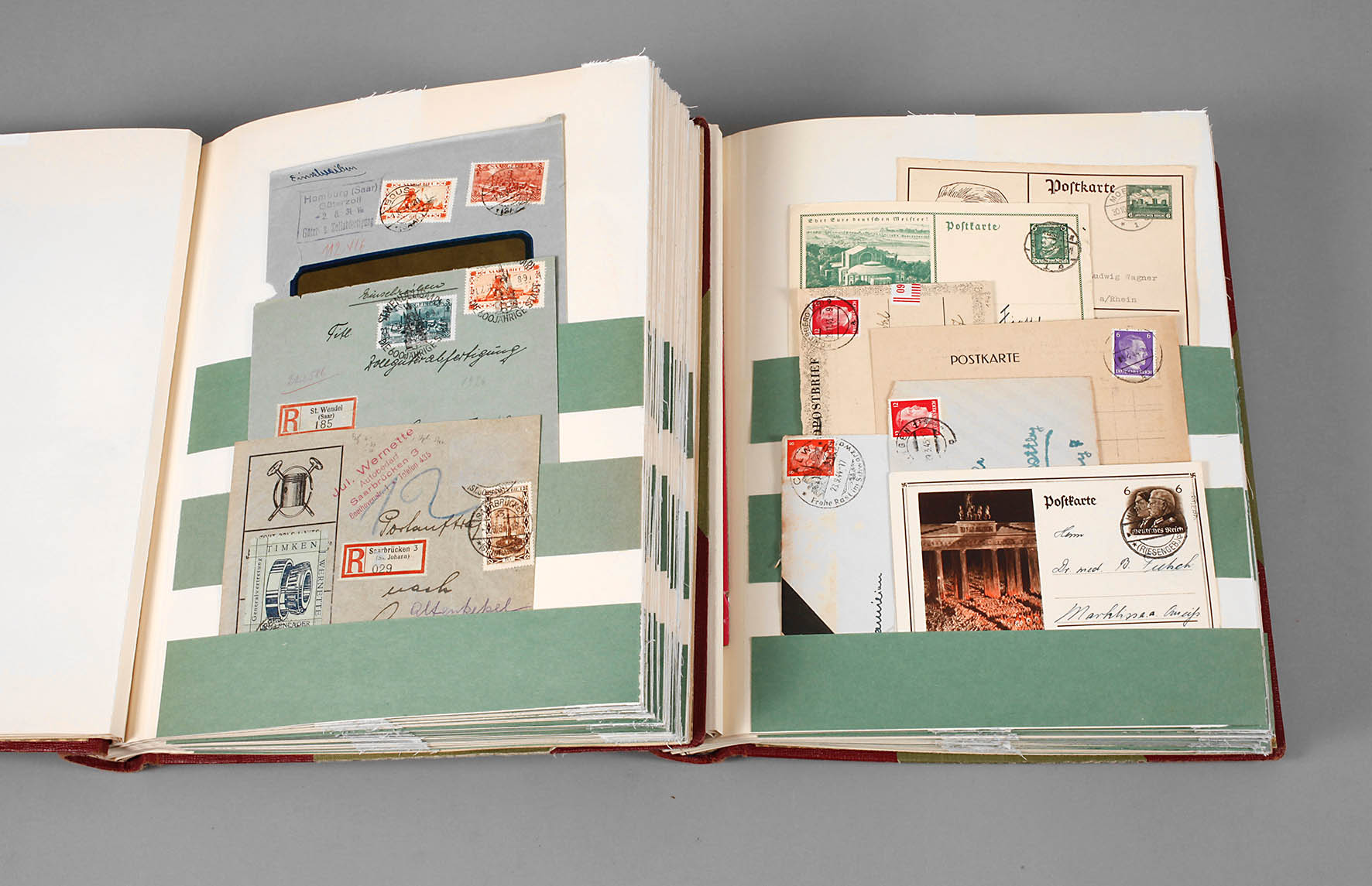 Zwei Alben Ganzsachen und Belege