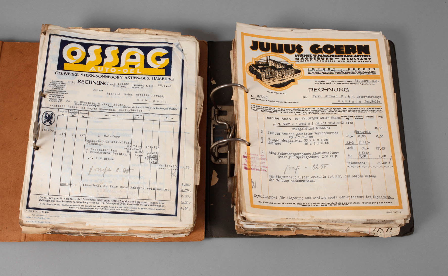 Sammlung Geschäftspapiere