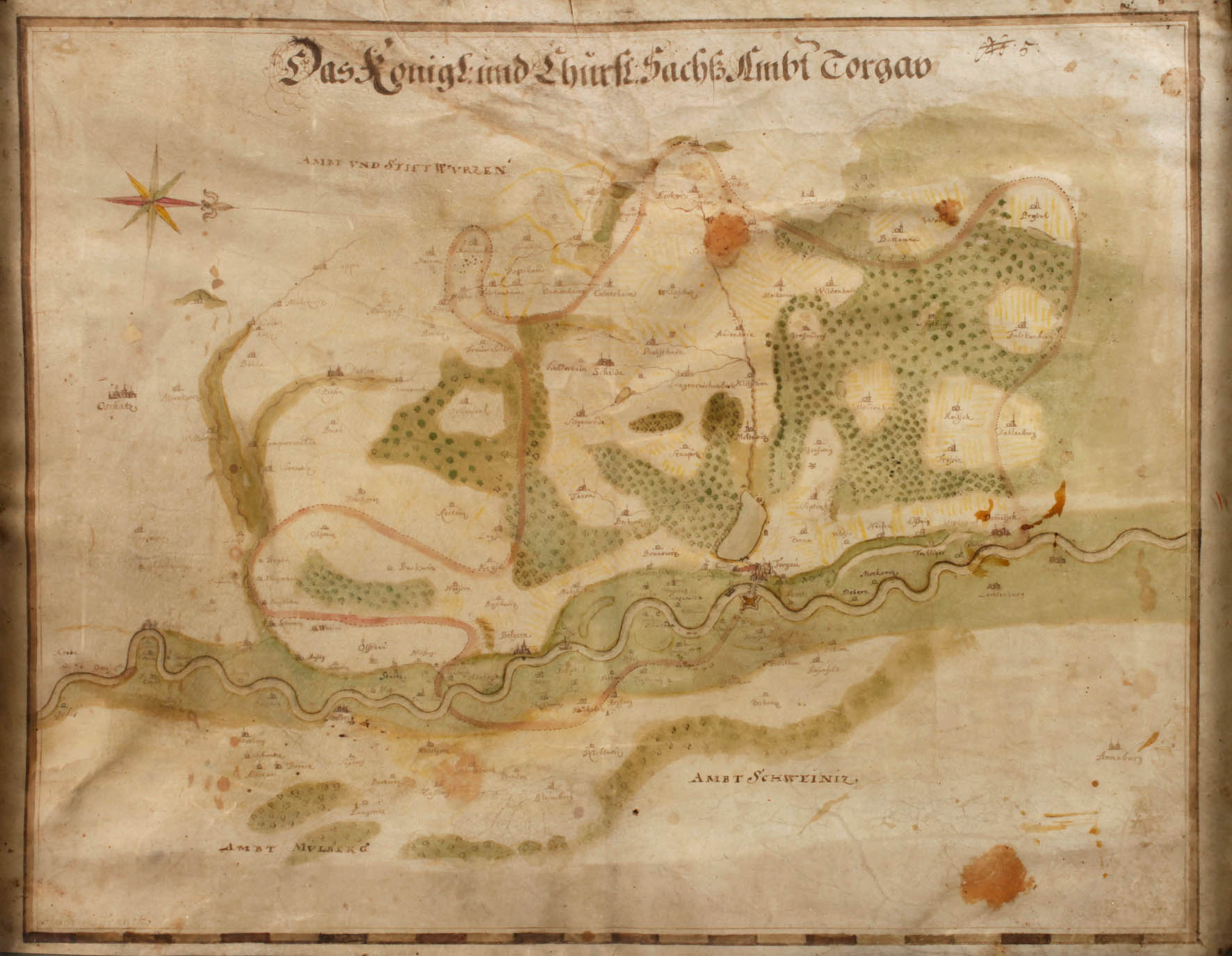 Karte ”Das königliche und churfl. Sachsßambt Thorgav”
