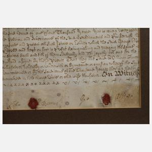 Urkunde England 1722