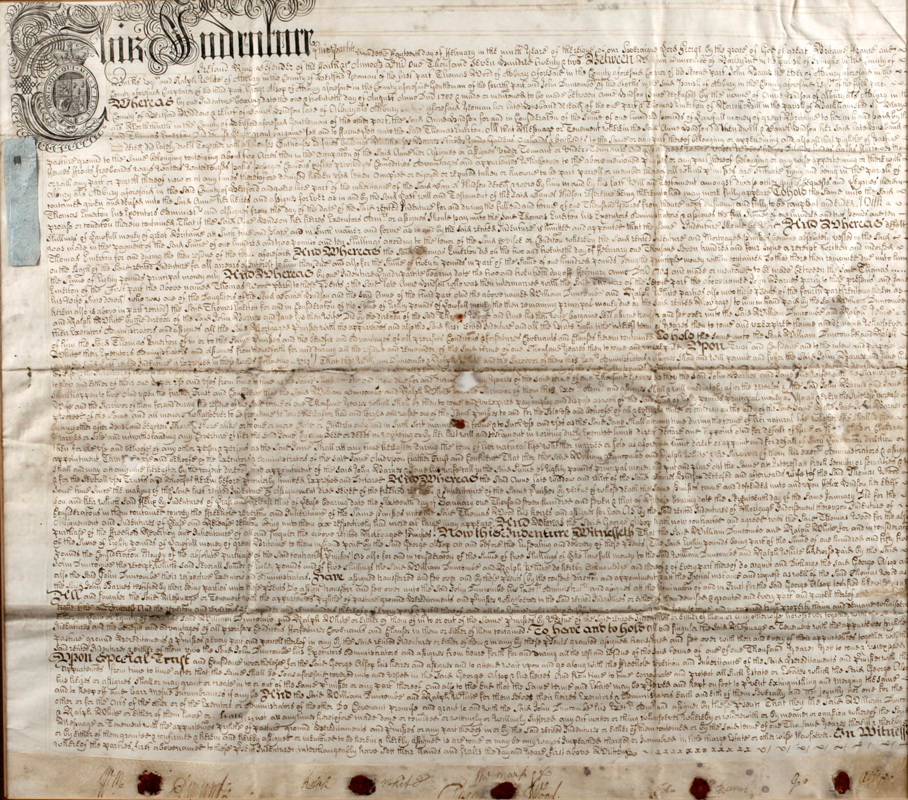 Urkunde England 1722