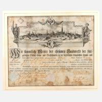 Gesellenbrief eines Schmiedes111