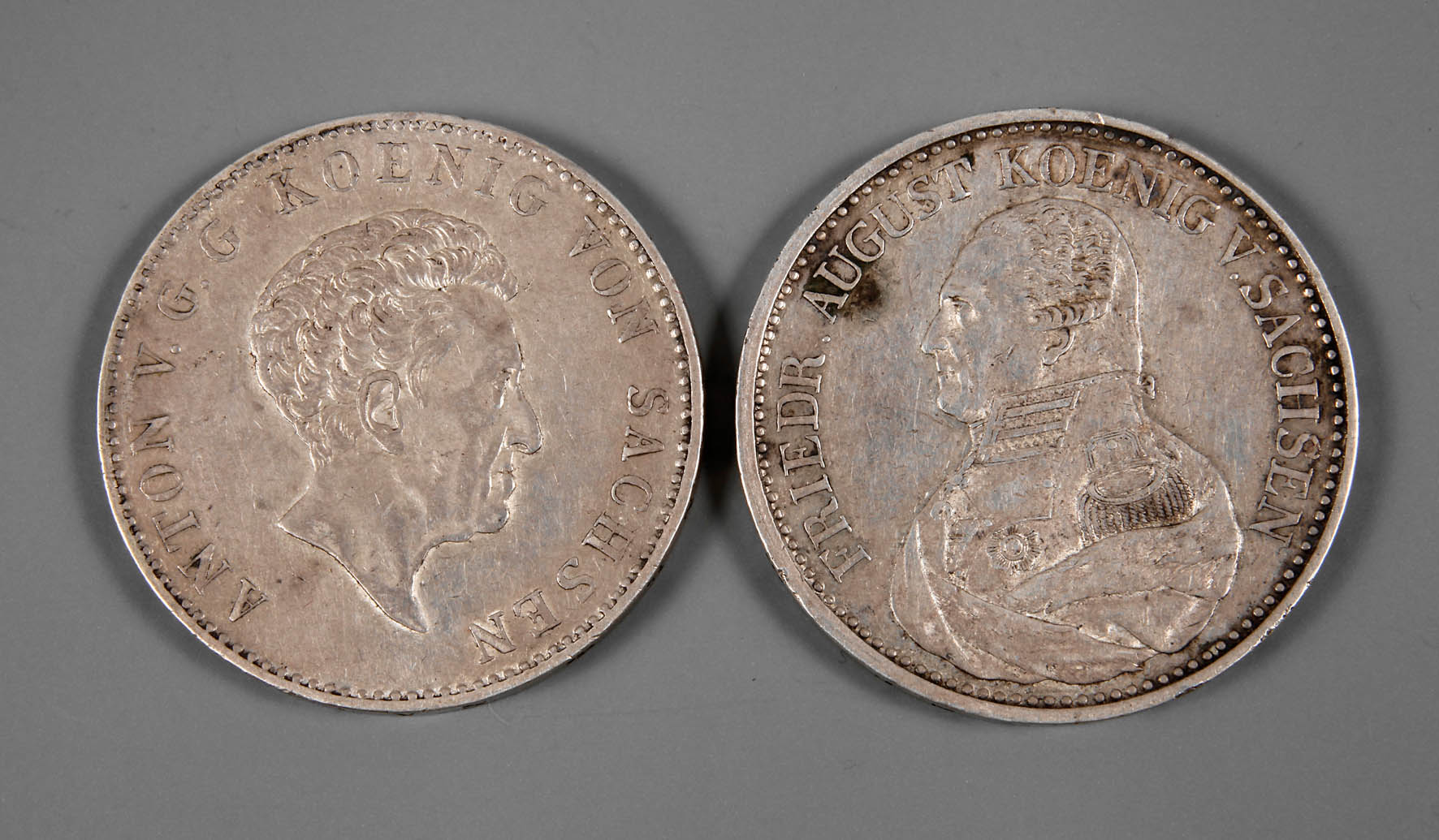 Zwei Münzen Sachsen