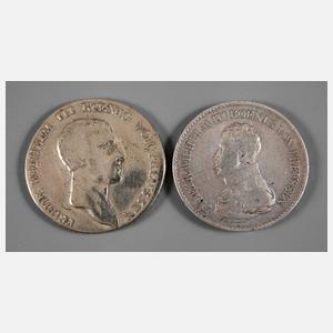 Zwei Münzen Preußen