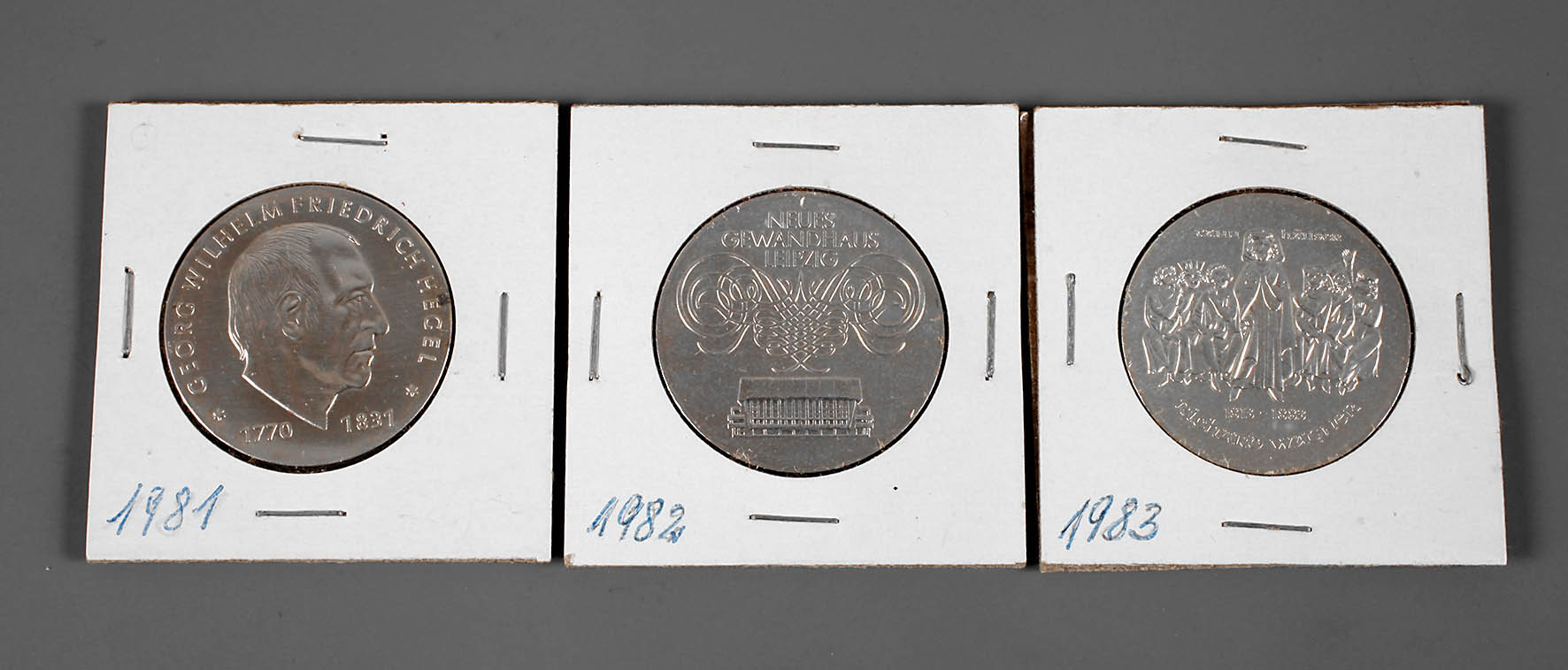 Drei Münzen DDR