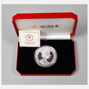 Silbermünze Gibraltar 1993