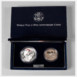 Zwei Gedenkmünzen USA