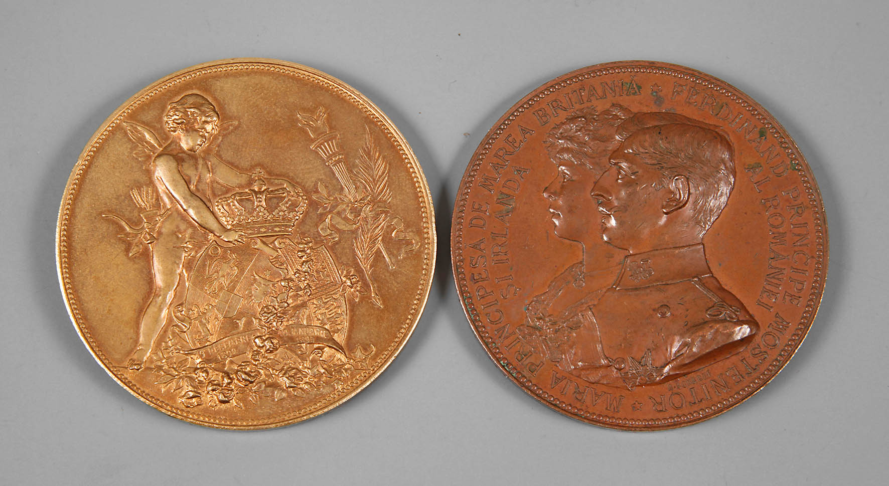 Zwei Hochzeitsmedaillen Hohenzollern