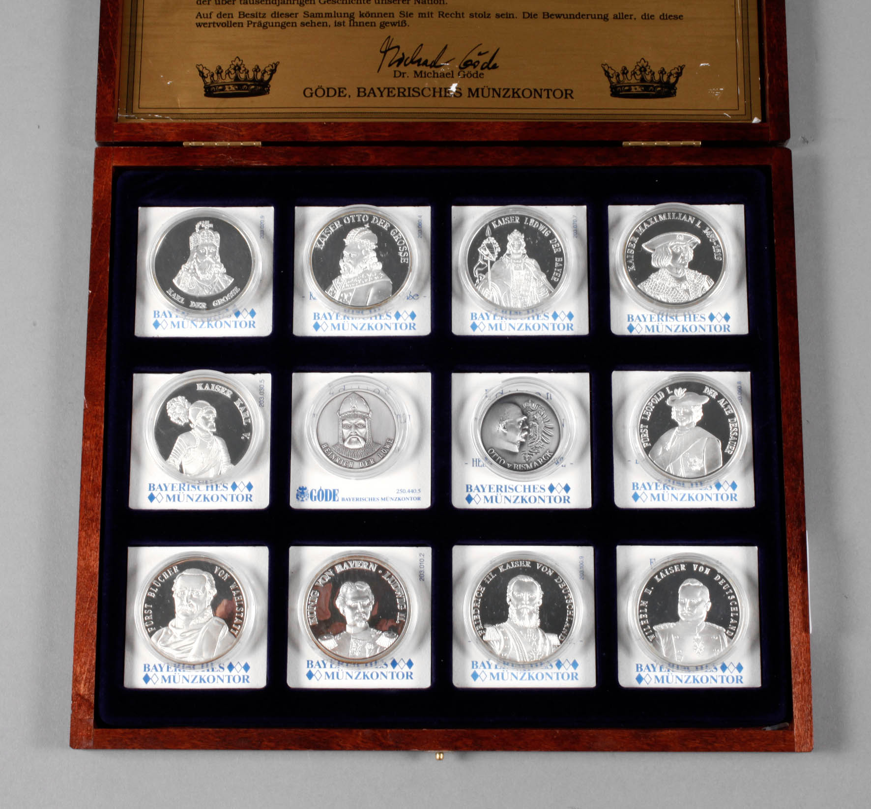 Sammlung Silbermedaillen Deutsche Könige