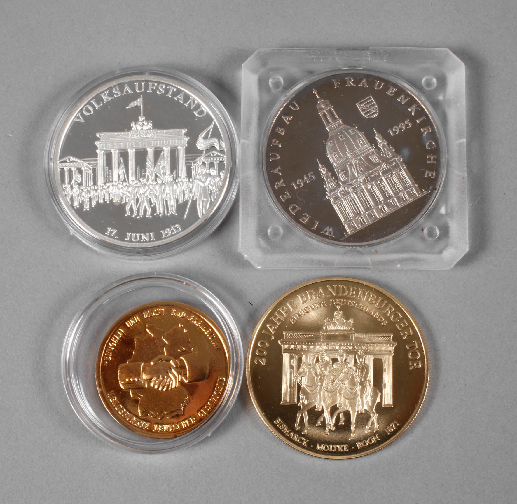 Vier Medaillen Deutsche Geschichte