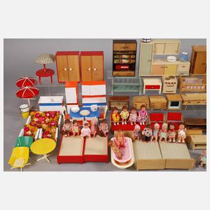 Großes Puppenhaus mit Zubehör