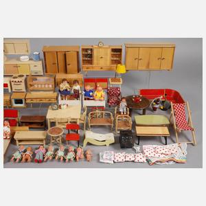 Großes Puppenhaus mit Zubehör