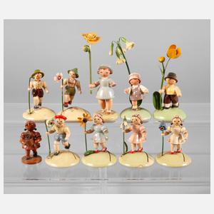 Konvolut Blumenkinder Erzgebirge