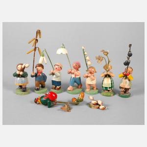 Acht Blumenkinder Erzgebirge