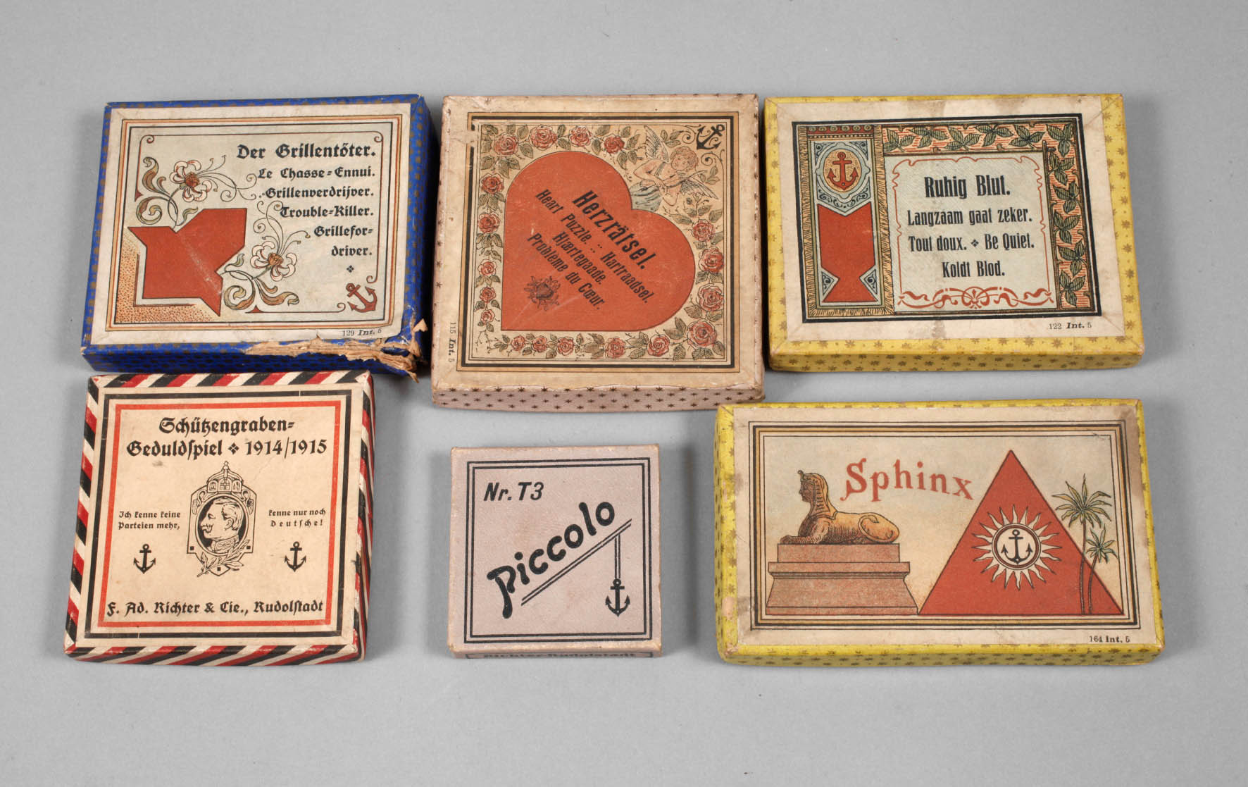 Konvolut Anker-Geduldsspiele
