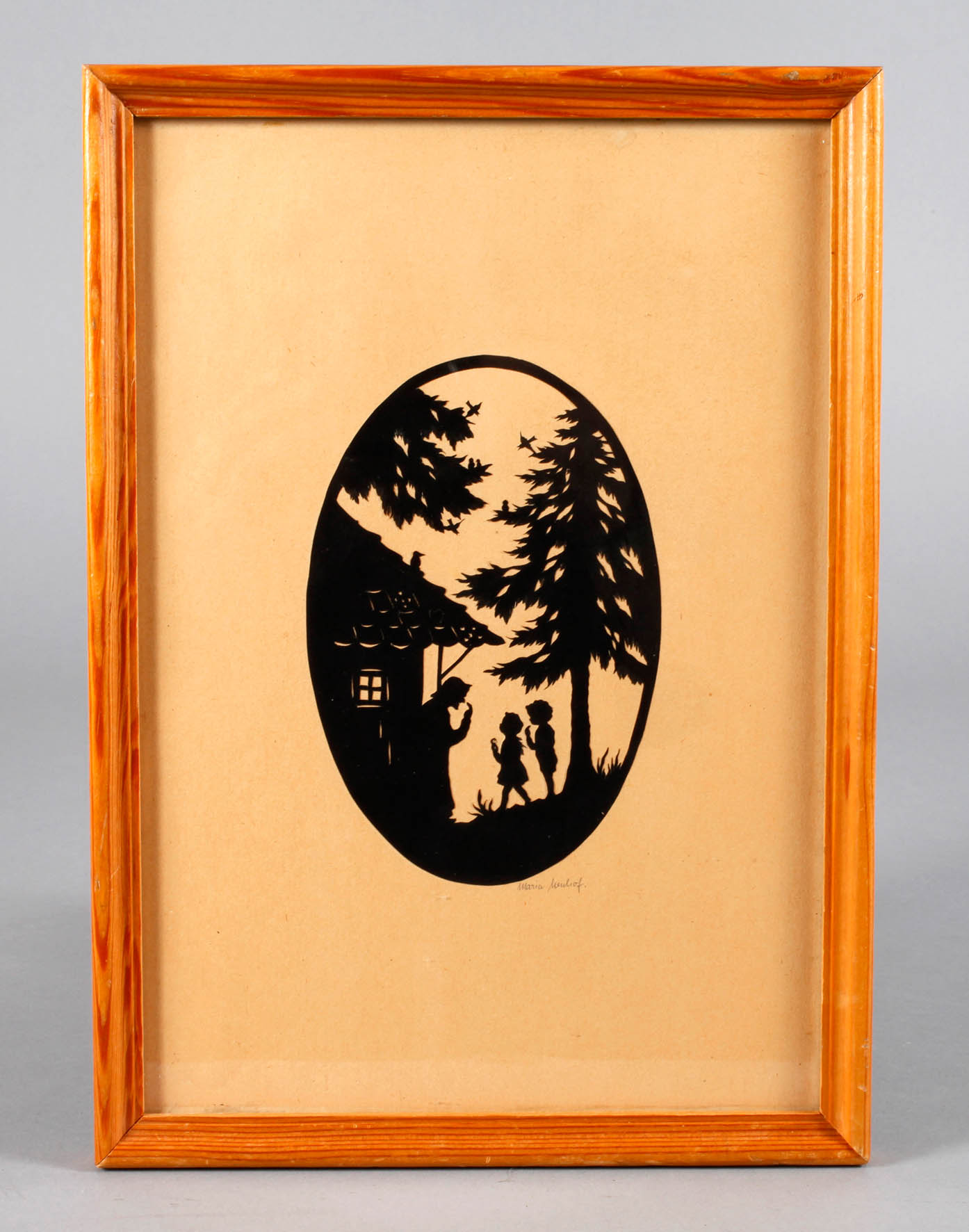 Silhouettenbild Hänsel und Gretel