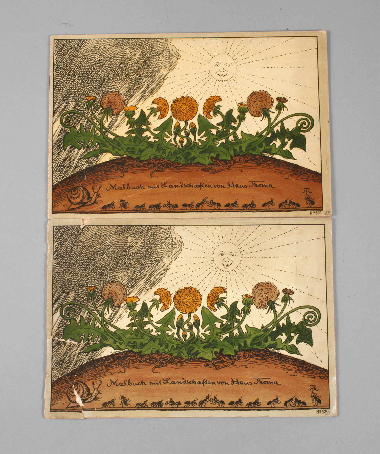 Malbuch mit Landschaften von Hans Thoma