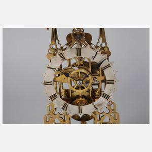 Skelettuhr mit Glassturz