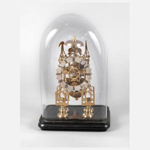 Skelettuhr mit Glassturz