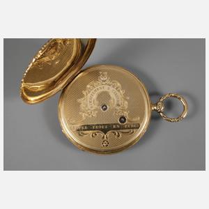 Feine Schlüsseluhr Gold