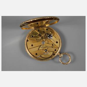 Feine Schlüsseluhr Gold