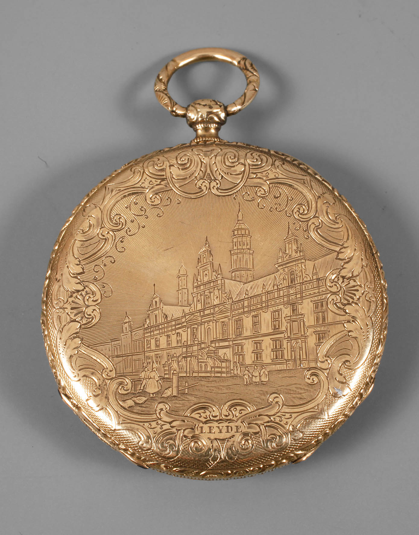 Feine Schlüsseluhr Gold