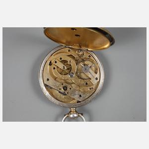 Schlüsseluhr Silber