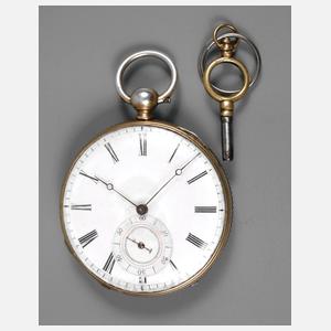 Schlüsseluhr Silber