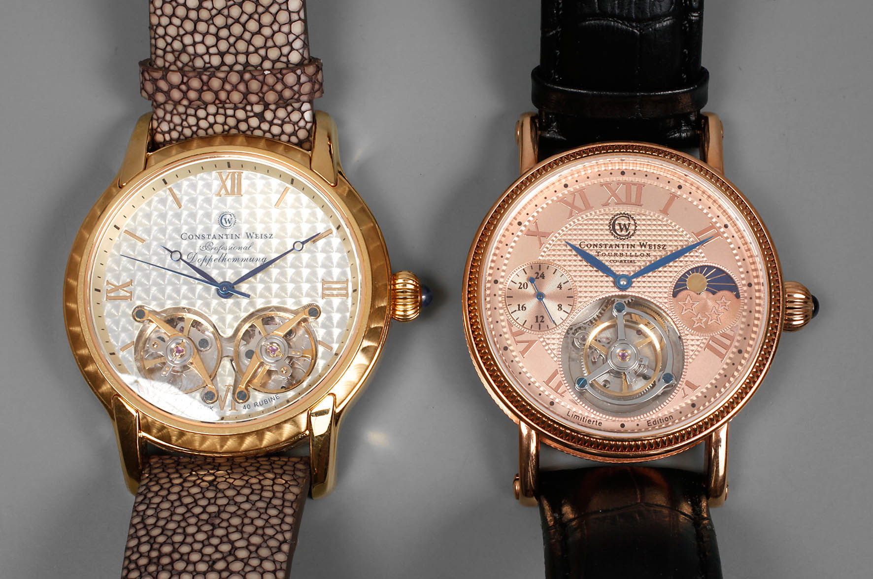 Zwei Armbanduhren Constantin Weisz