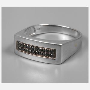 Damenring mit schwarzen Brillanten