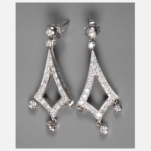 Paar Brillantohrhänger