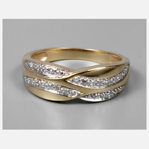 Damenring mit Diamantbesatz