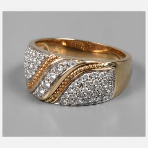 Damenring mit Brillantbesatz