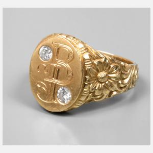 Herrenring mit Brillanten