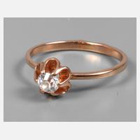 Solitärring in Rotgold111