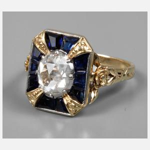 Damenring mit Diamantrose von ca. 2,5 ct