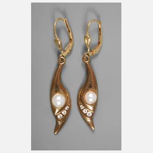 Paar Ohrhänger mit Perle